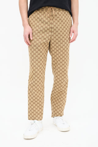 Gucci Beige GG Canvas Jogging Pant