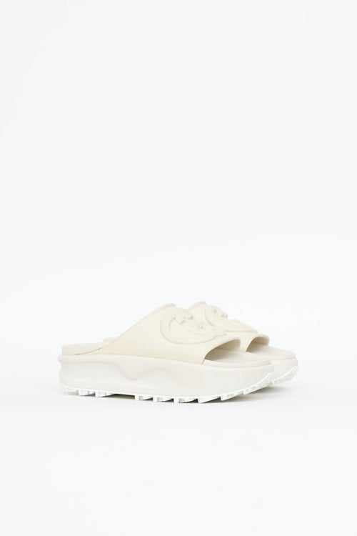 Gucci Rubber GG Platform Slide