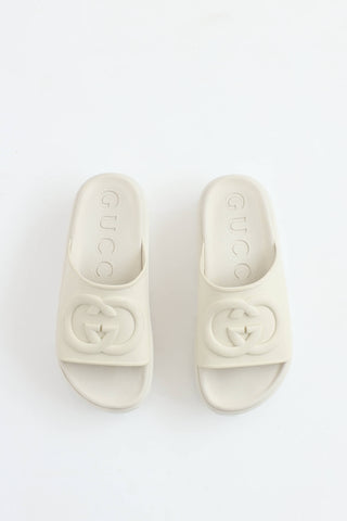 Gucci Rubber GG Platform Slide