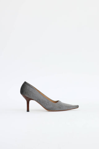 Gucci Velvet Pointed Toe Pump