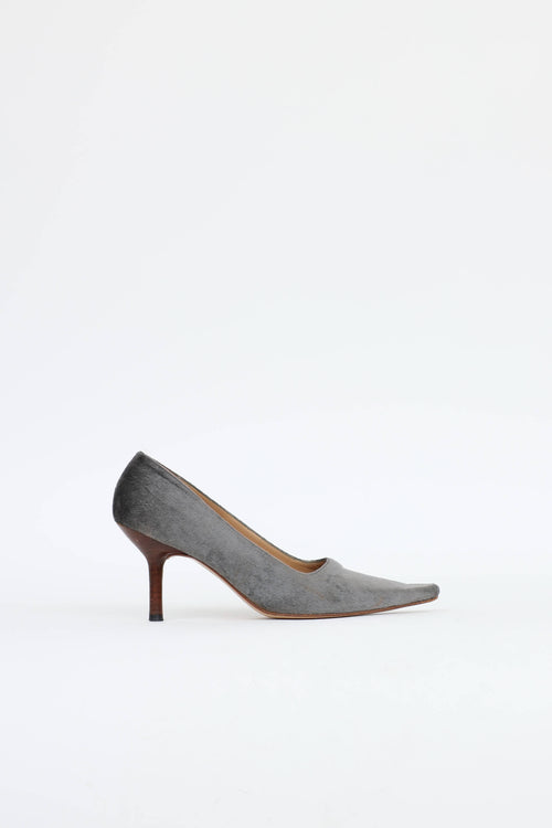 Gucci Velvet Pointed Toe Pump