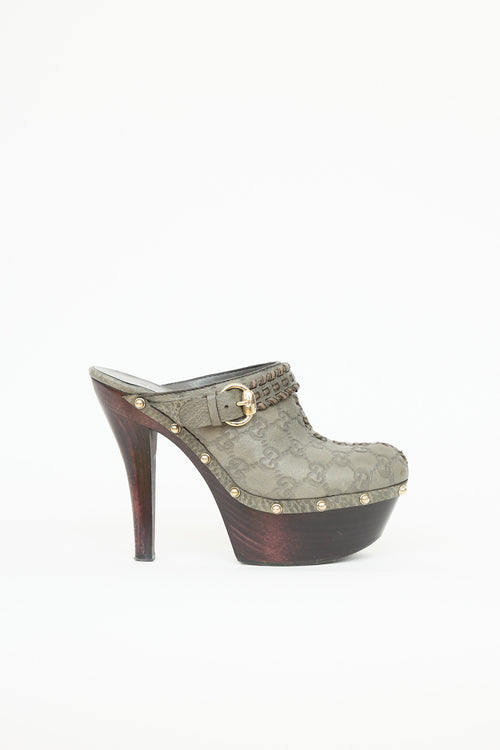 Gucci Guccissima Janis Clogs