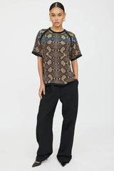 Gucci Printed Short Sleeve Top