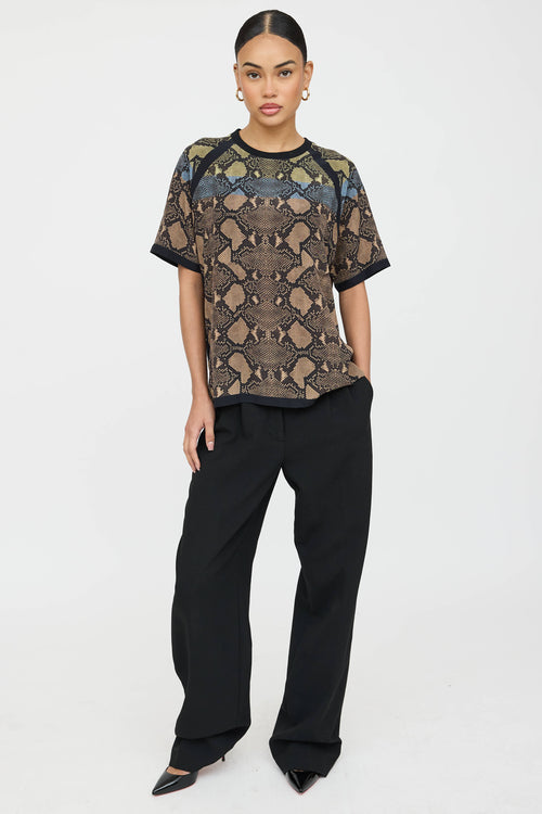 Gucci Printed Short Sleeve Top