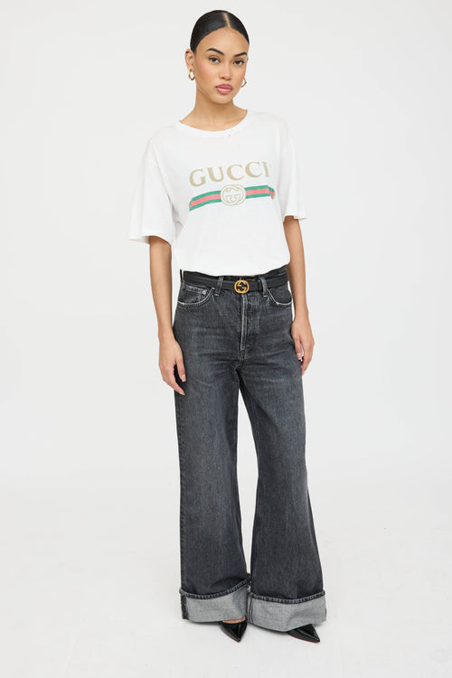 Gucci Distressed Logo T-Shirt