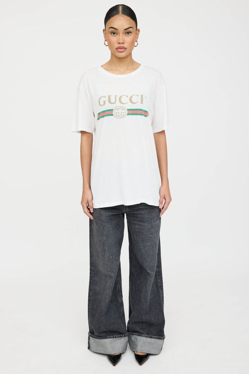 Gucci Distressed Logo T-Shirt