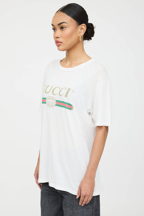 Gucci Distressed Logo T-Shirt