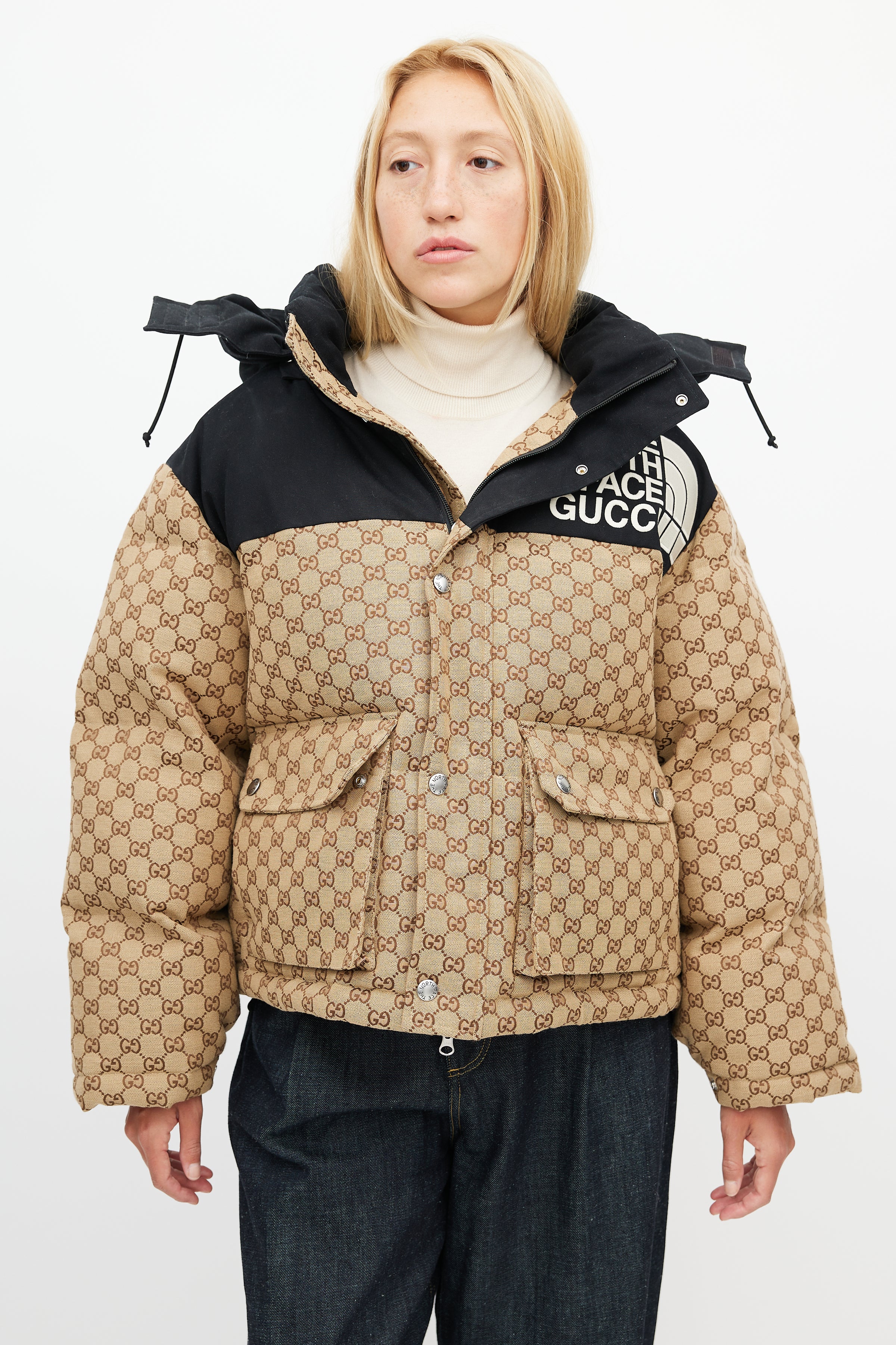 WornOnTV: Lisa's beige The North Face Gucci puffer jacket on The