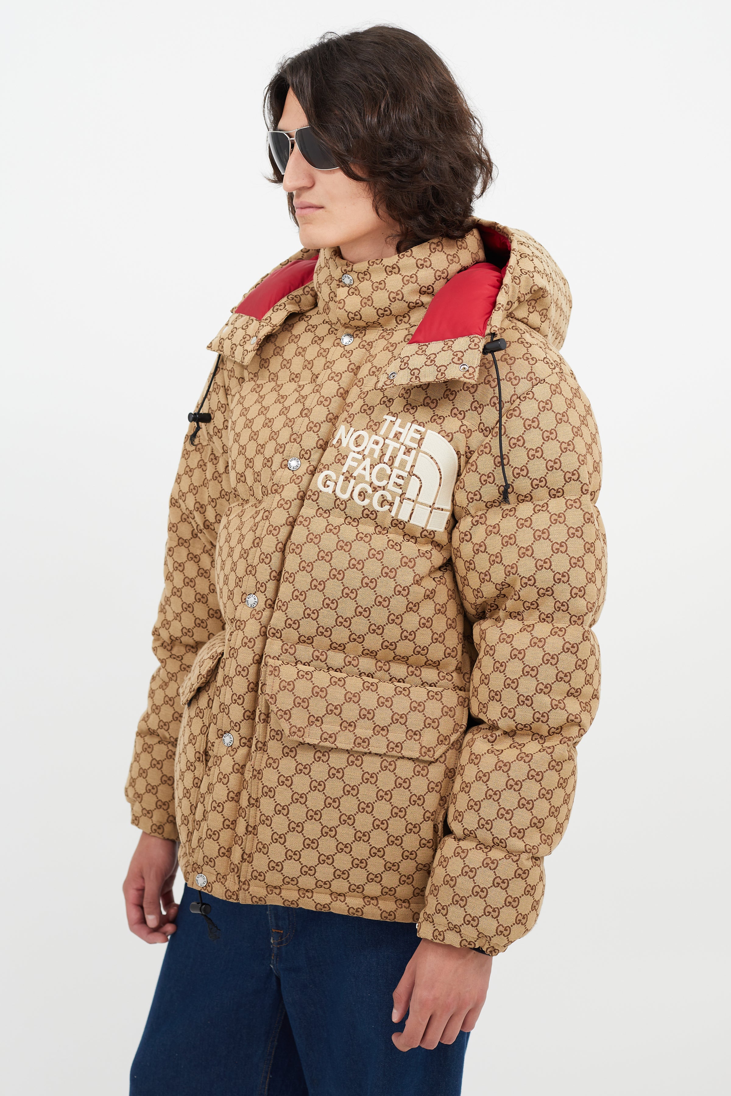 Gucci x The North Face Monogram Puffer Jacket Size XL