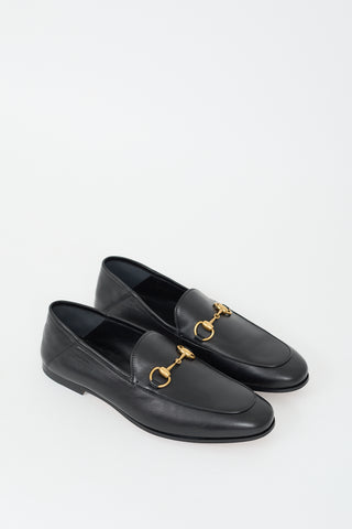 Gucci Black Leather Jordaan Loafer