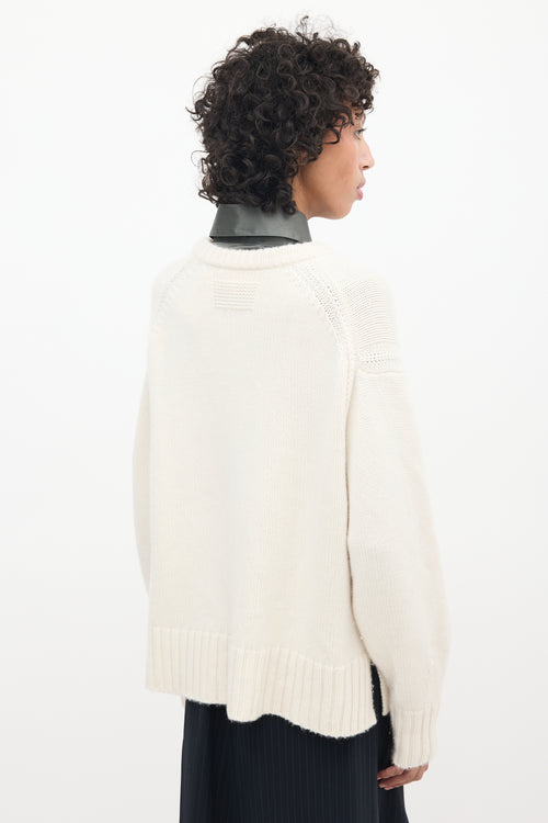 Guest In Residence Cream Cashmere Knit Sweater