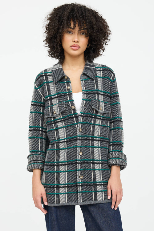 Guest In Residence Cashmere Knit Plaid Shirt