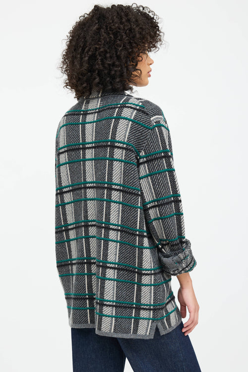 Guest In Residence Cashmere Knit Plaid Shirt