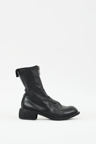 Guidi Black Leather PL2 Zip Boot