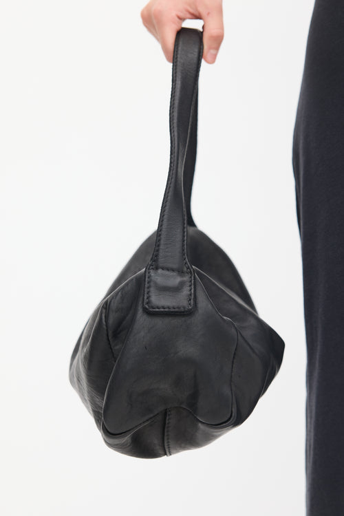 Guidi Black Leather JAN3 Small Shoulder Bag