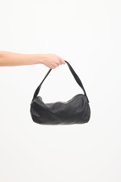 Guidi Black Leather JAN3 Small Shoulder Bag