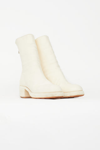 Guidi Cream Leather 788Z Ankle Boot