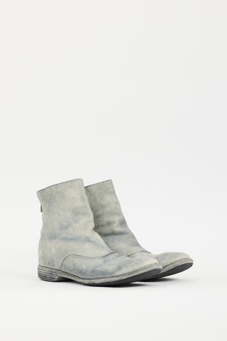 Guidi Grey 211 Leather Marbled Ankle Boot