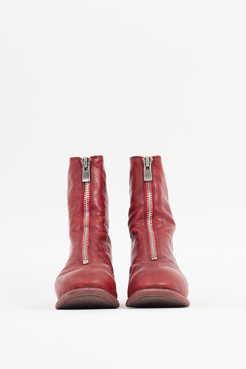 Guidi Red Leather PL2 Boot