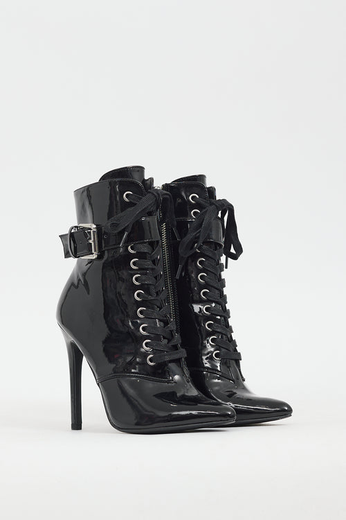 Guizio Black Patent Leather Alexei Boot