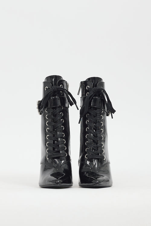 Guizio Black Patent Leather Alexei Boot