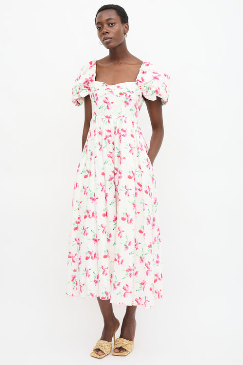 Gul Hurgel Linen Floral Dress