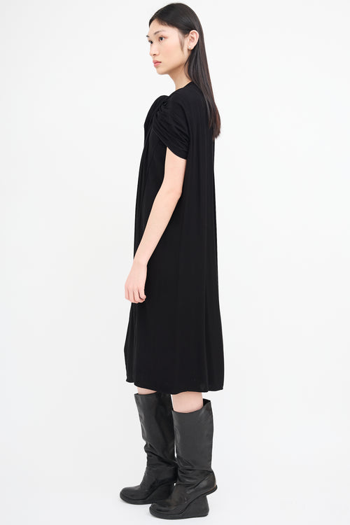 Haider Ackermann Black Draped Halter Dress