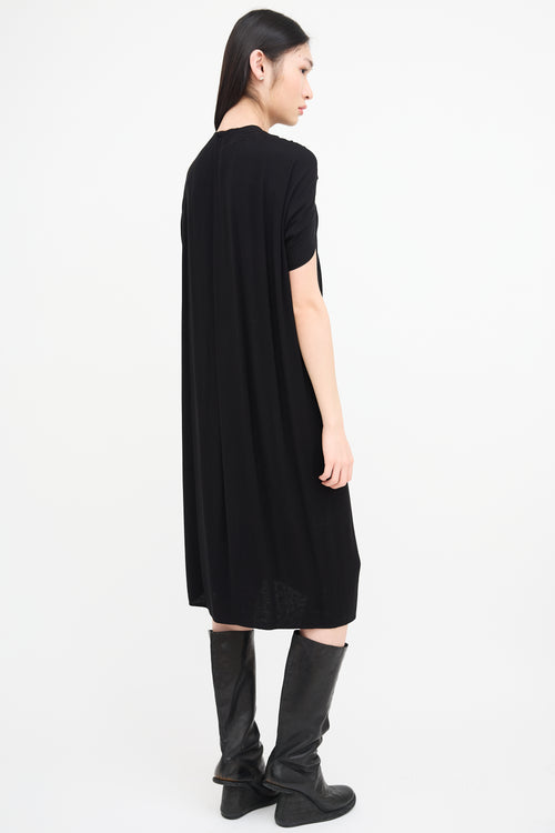 Haider Ackermann Black Draped Halter Dress