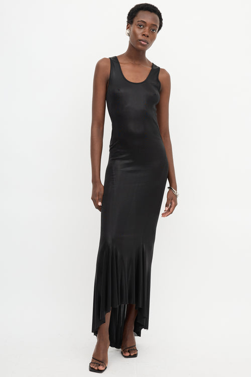 Haider Ackermann Foil Stretch Mermaid Dress