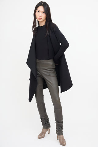 Haider Ackermann Dark Grey Leather Legging