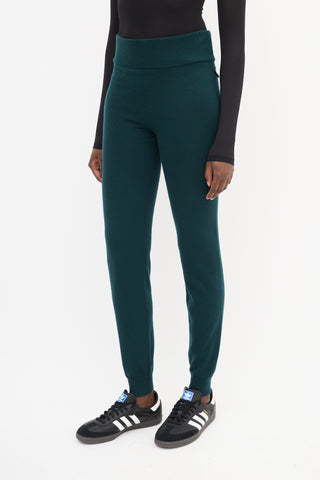 Haider Ackermann Green Cashmere Knit Pant