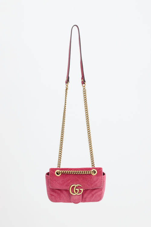Gucci Velvet Small GG Marmont Bag