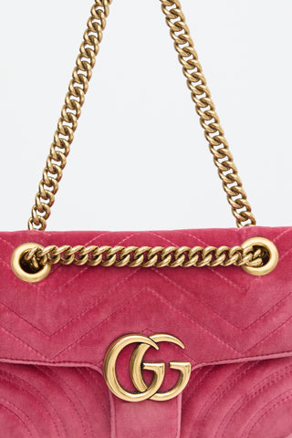 Gucci Velvet Small GG Marmont Bag