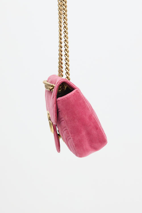 Gucci Velvet Small GG Marmont Bag
