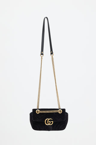 Gucci Velvet Small Marmont GG Bag