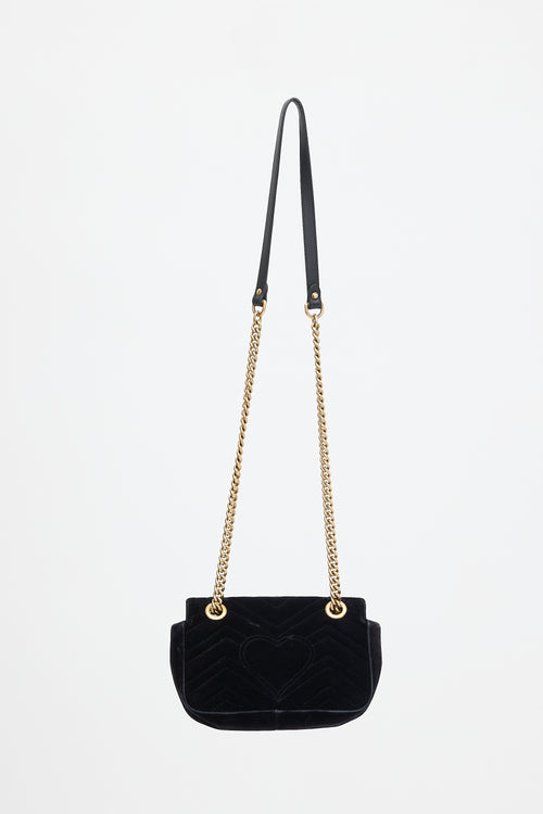 Gucci Velvet Small Marmont GG Bag