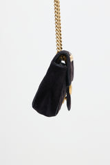 Gucci Velvet Small Marmont GG Bag