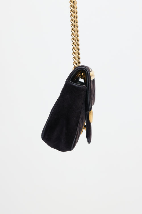 Gucci Velvet Small Marmont GG Bag