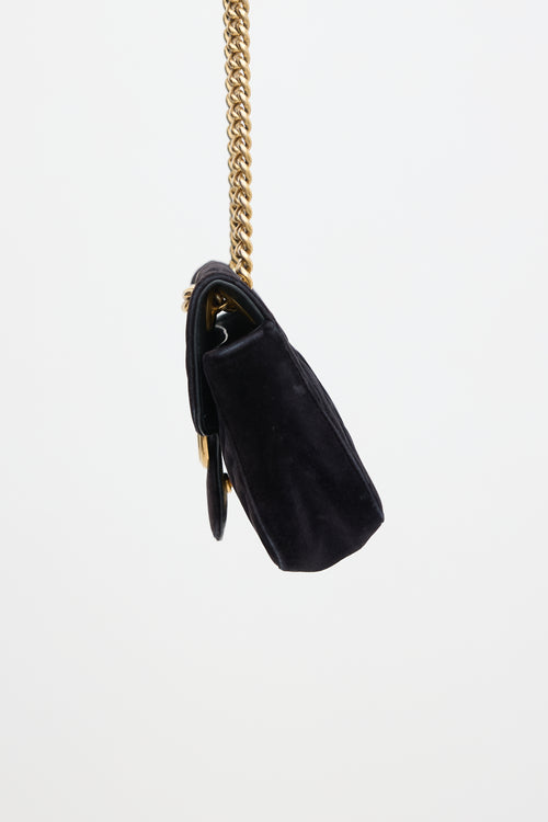 Gucci Velvet Small Marmont GG Bag