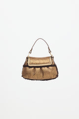 Fendi Metallic Shearling Mini Chef Bag