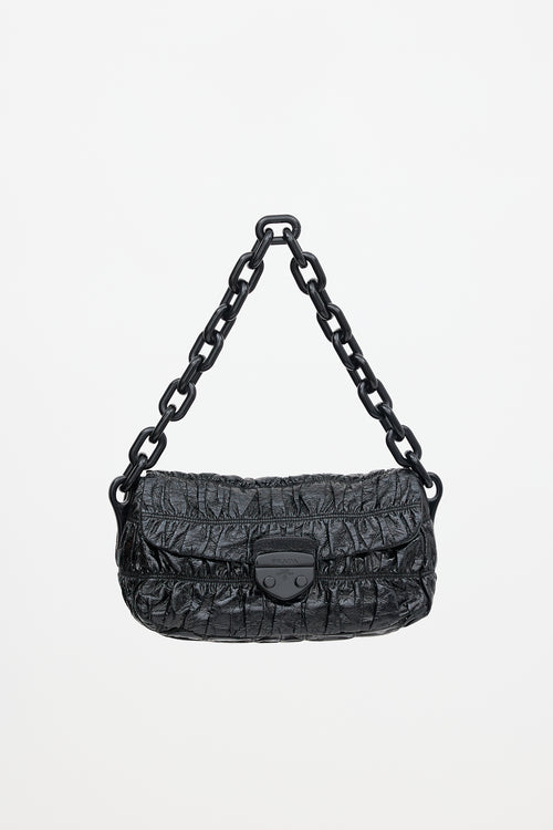 Prada Vernice Gaufre Flap Bag