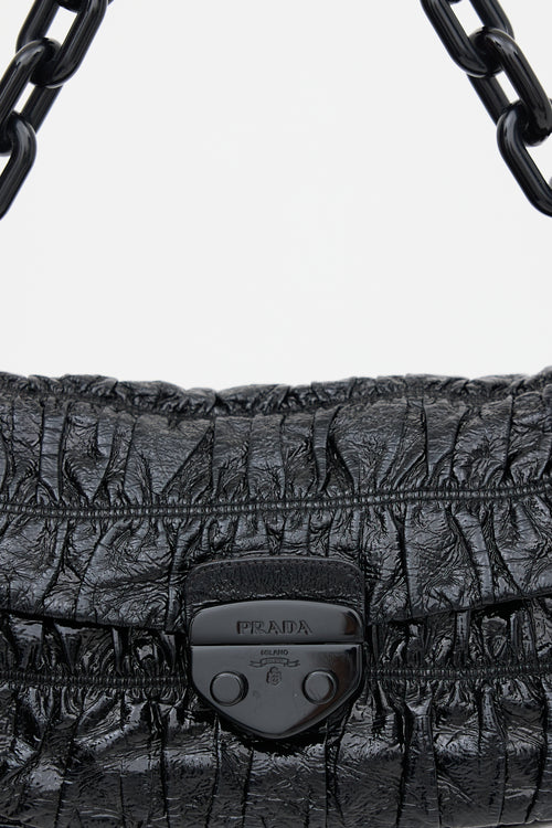 Prada Vernice Gaufre Flap Bag