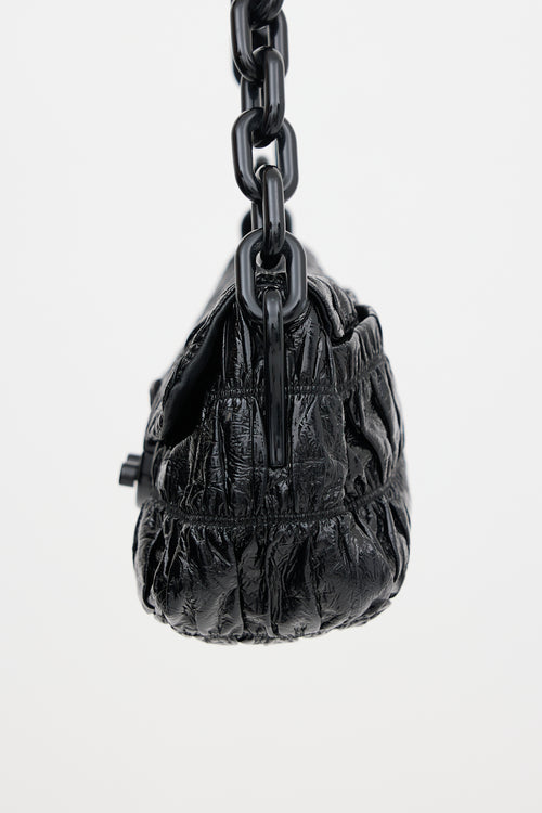 Prada Vernice Gaufre Flap Bag