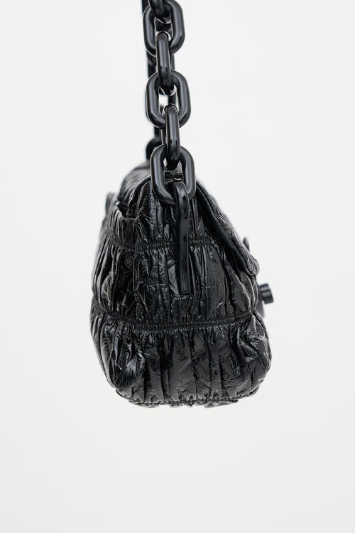 Prada Vernice Gaufre Flap Bag