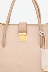 Miu Miu Leather Madras Tote Bag