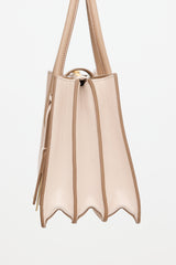 Miu Miu Leather Madras Tote Bag