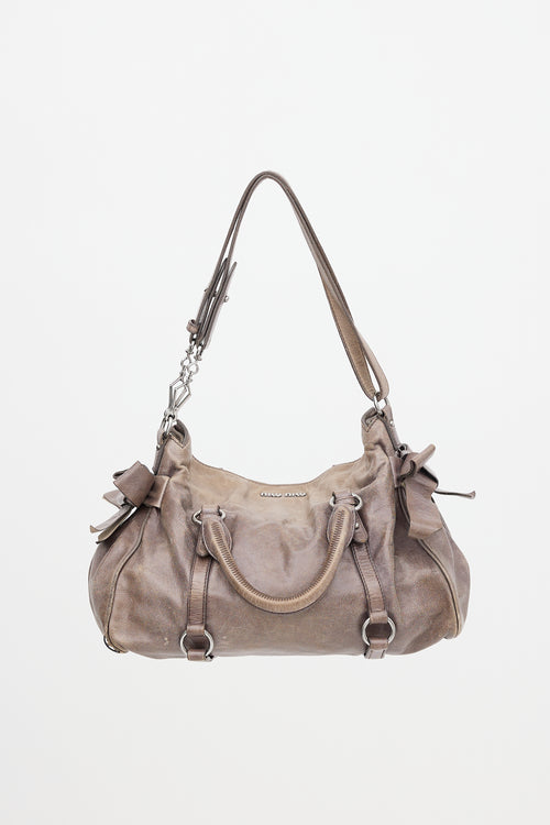 Miu Miu Vitello Leather Lux Bow Bag