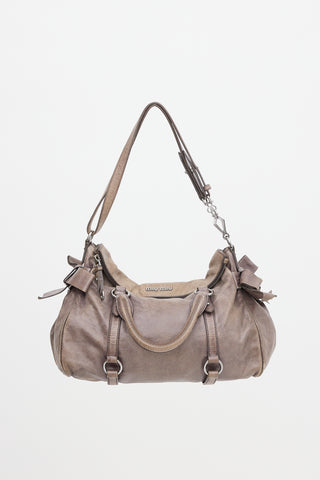Miu Miu Vitello Leather Lux Bow Bag