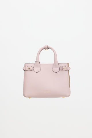 Burberry Leather Small Banner Tote Bag