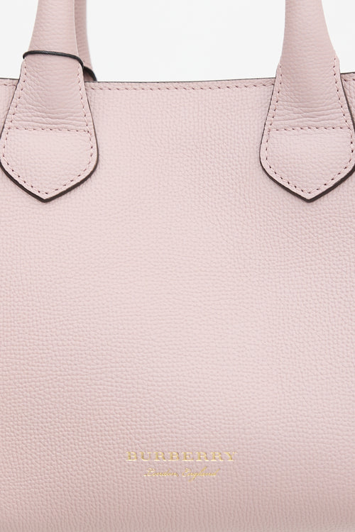 Burberry Leather Small Banner Tote Bag